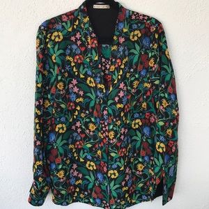 Alice and olivia silk top . Size large